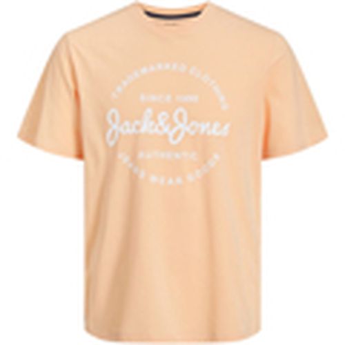 Camiseta 12247972 JJFOREST TEE SS CREW NECK APRICOT ICE para hombre - Jack & Jones - Modalova