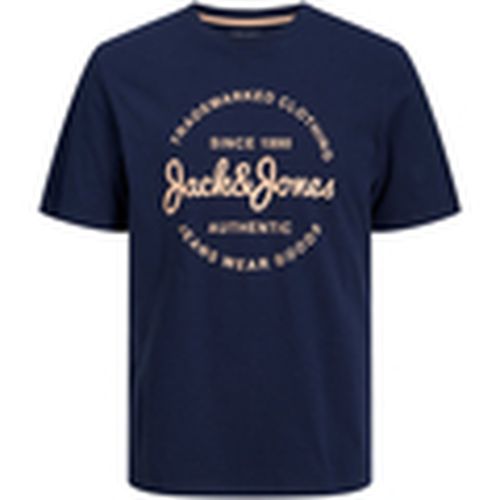 Camiseta 12247972 JJFOREST TEE SS CREW NECK NAVY BLAZER para hombre - Jack & Jones - Modalova