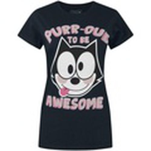 Camiseta manga larga Purr-oud To Be Awesome para mujer - Goodie Two Sleeves - Modalova