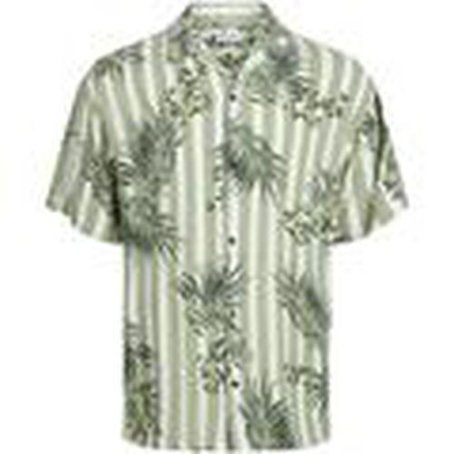 Camisa manga larga 12247759-Oil Green para hombre - Jack & Jones - Modalova