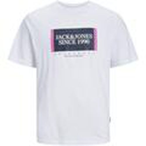 Camiseta 12252681-Bright Whit para hombre - Jack & Jones - Modalova
