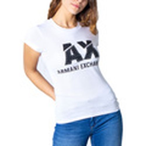 Camiseta LOGOTIPO STRASS 8NYT86 Y8C7Z para mujer - EAX - Modalova