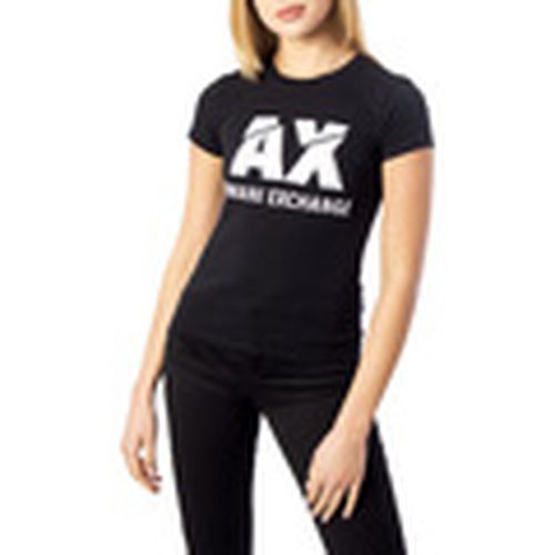 Camiseta LOGOTIPO STRASS 8NYT86 Y8C7Z para mujer - EAX - Modalova