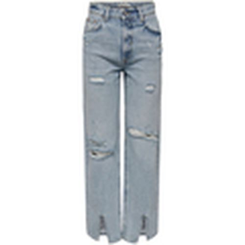 Jeans ONLASTRID HW WIDE SLIT LB DNM DOT - 15283272 para mujer - Only - Modalova