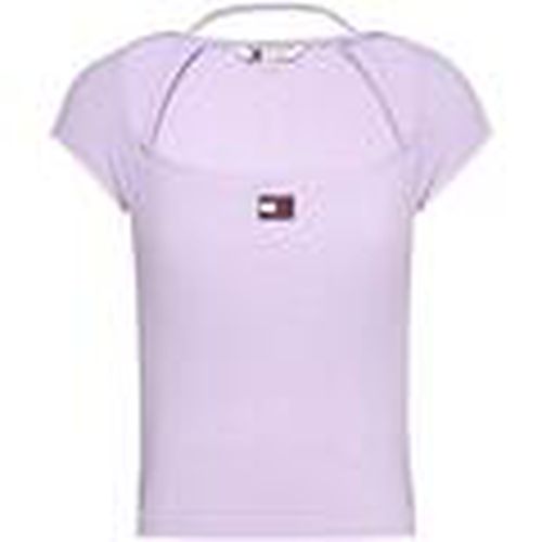 Camiseta SLIM RIB BADGE DW0DW17896 para mujer - Tommy Hilfiger - Modalova