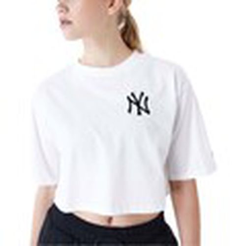 Tops y Camisetas Mlb Le Crop Tee Neyyan Whiblk para mujer - New-Era - Modalova
