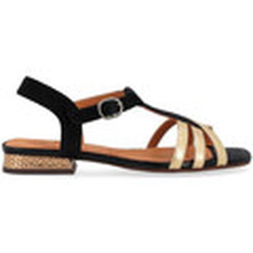 Sandalias Sandalia de piel negra y dorada para mujer - Chie Mihara - Modalova