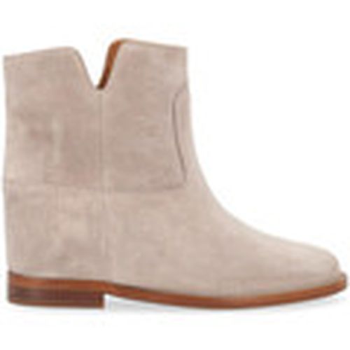 Boots Tronchetto en ante beige para mujer - Via Roma 15 - Modalova