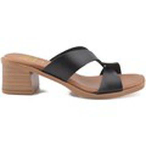 Sandalias Sandalias de mujer de piel negras con tacón by para mujer - Blusandal - Modalova