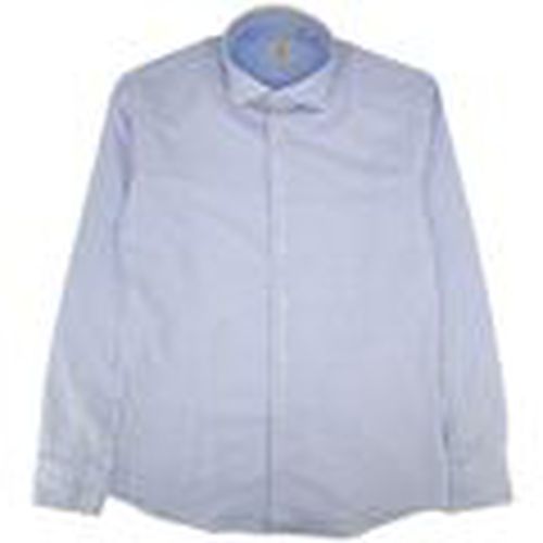 Camisa manga larga Camisa Simo Lines Hombre Light Blue para hombre - Bastoncino - Modalova