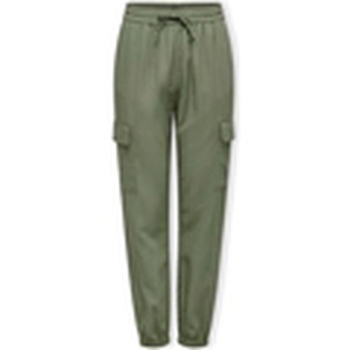 Pantalones Noos Caro Pull Up Trousers - Oil Green para mujer - Only - Modalova