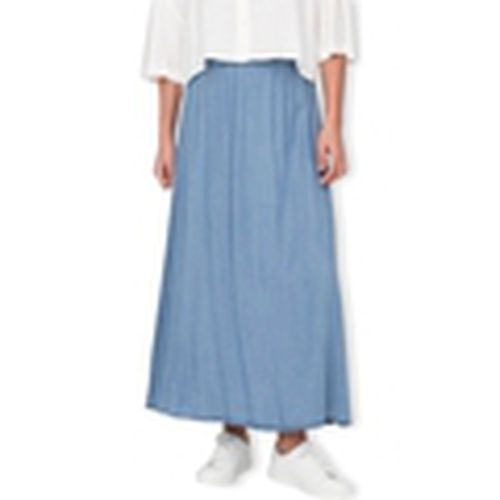 Falda Pena Venedig Long Skirt - Medium Blue Denim para mujer - Only - Modalova