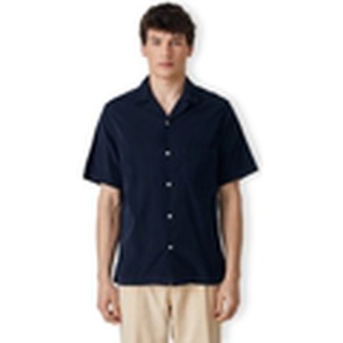 Camisa manga larga Cord Camp Collar Shirt - Navy para hombre - Portuguese Flannel - Modalova