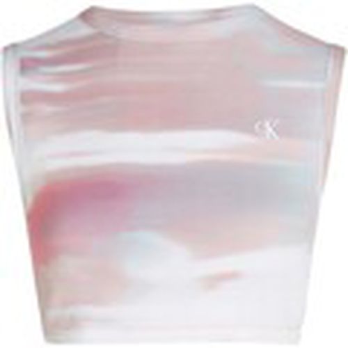 Camiseta tirantes Aop Cropped Tank Top para mujer - Ck Jeans - Modalova
