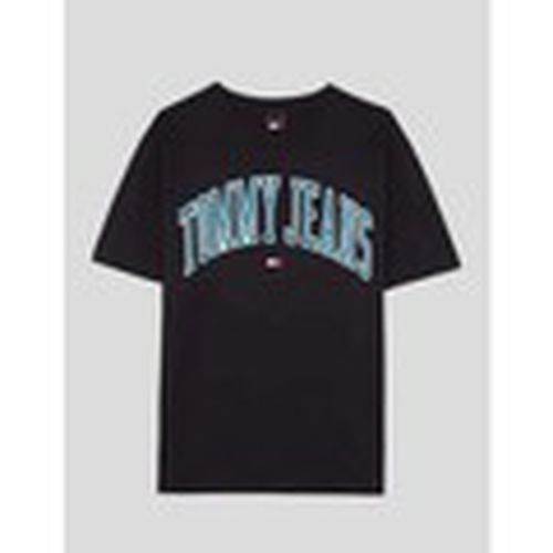 Camiseta CAMISETA TJM REGULAR POPCOLOR VARSITY TEE BDS BLACK para hombre - Tommy Jeans - Modalova
