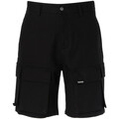Pantalones Bermuda Baggy Cargo de algodón negro para hombre - Represent - Modalova
