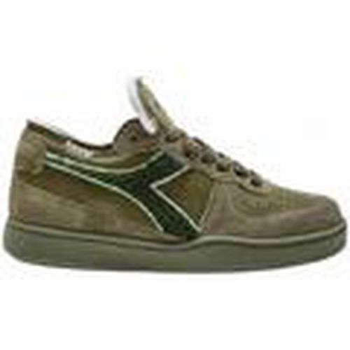 Zapatillas mi_basket_row_cut_terry_verde para hombre - Diadora - Modalova