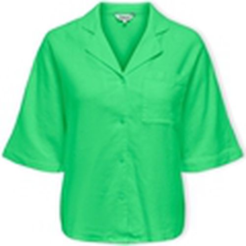 Blusa Caro Loose Shirt S/S - Summer Green para mujer - Only - Modalova