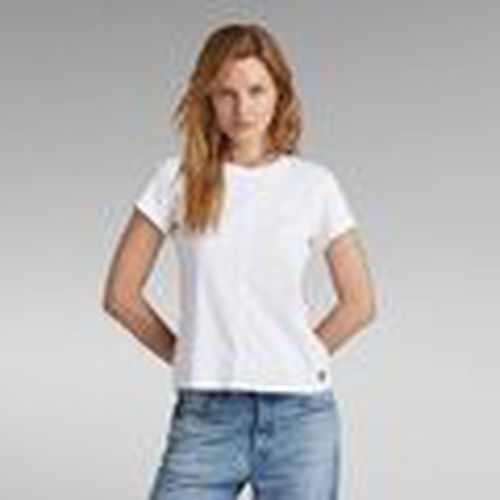 Tops y Camisetas D24499-4107 FRONT SEAM R T-110 WHITE para mujer - G-Star Raw - Modalova