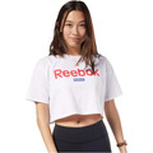 Polo Linear Logo Crop Tee para mujer - Reebok Sport - Modalova