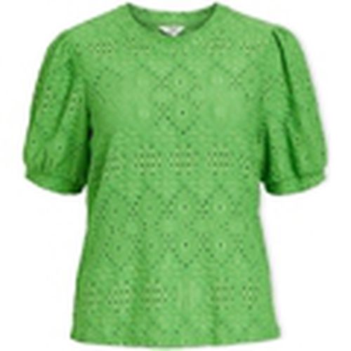 Blusa Noos Top Feodora S/S - Vibrant Green para mujer - Object - Modalova