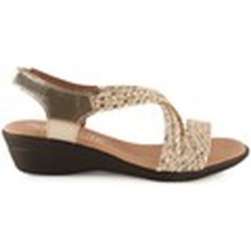 Sandalias Sandalias de mujer doradas de piel de mujer by para mujer - Pie De Angel - Modalova