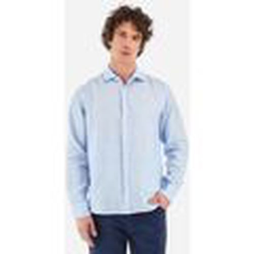 Camisa manga larga YMC007-TL319-07003 BLUE BELL para hombre - La Martina - Modalova