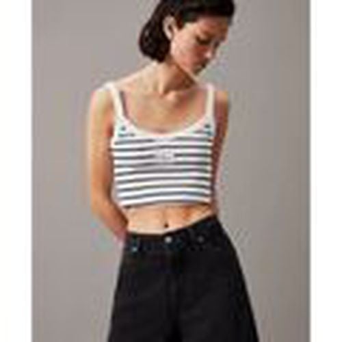 Camiseta tirantes TOP LABEL RIB MUJER para mujer - Calvin Klein Jeans - Modalova