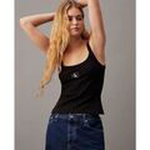 Camiseta tirantes TOP LABEL RIB TANK MUJER para mujer - Calvin Klein Jeans - Modalova