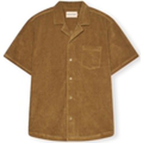 Camisa manga larga Terry Cuban shirt S/S - Dark Khaki para hombre - Revolution - Modalova