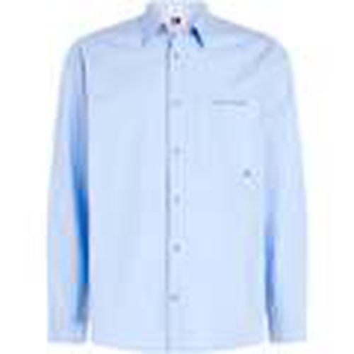 Camisa manga larga CAMISA CLASSICS AMPLIA CON LOGO BORDADO DM0DM18959 para hombre - Tommy Jeans - Modalova