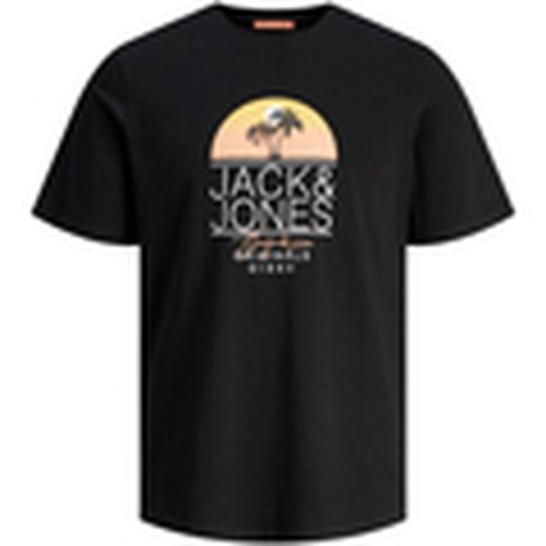 Camiseta 12255238 JORCASEY TEE SS CREW NECK BLACK para hombre - Jack & Jones - Modalova