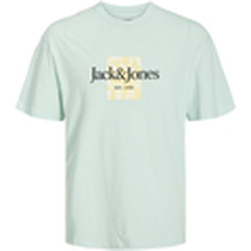 Camiseta 12250436 JORLAFAYETTE BRANDING TEE SS CREW NECK SKYLIGHT para hombre - Jack & Jones - Modalova