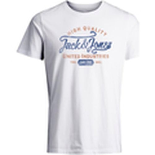 Camiseta 12259674 JPRBLULOUIE SS TEE CREW NECK FST CLOUD DANCER para hombre - Jack & Jones - Modalova