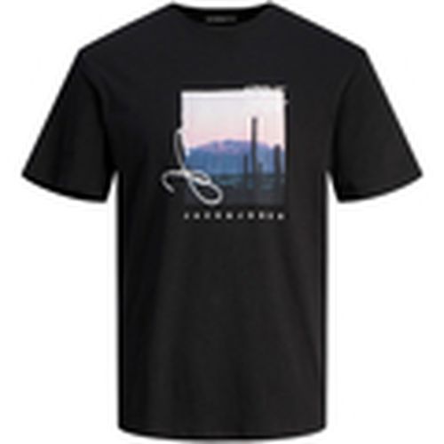 Camiseta 12255520 JORARUBA PHOTO TEE SS CREW BLACK para hombre - Jack & Jones - Modalova