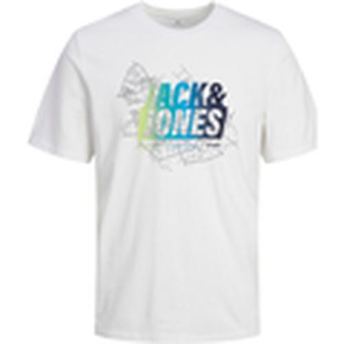 Camiseta 12257908 JCOMAP SUMMER LOGO TEE SS CREW NECK SN WHITE para hombre - Jack & Jones - Modalova