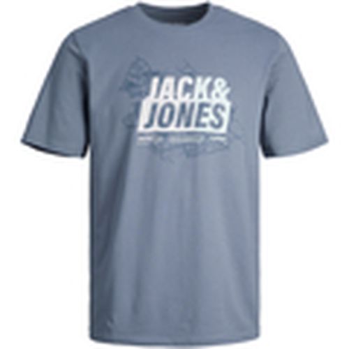 Camiseta 12257908 JCOMAP SUMMER LOGO TEE SS CREW NECK SN FLINT STONE para hombre - Jack & Jones - Modalova