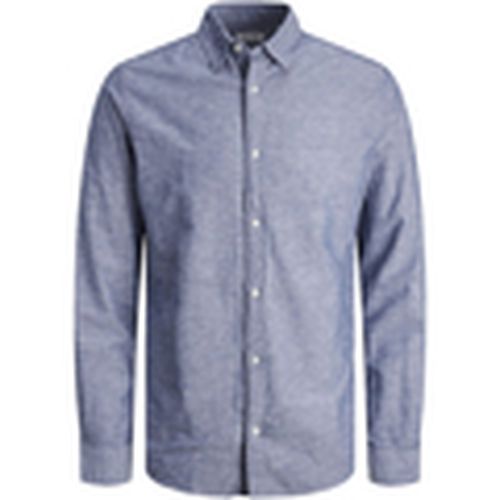 Camisa manga larga 12253720 JJELINEN BLEND SHIRT LS SN PLS FADED DENIM para hombre - Jack & Jones - Modalova