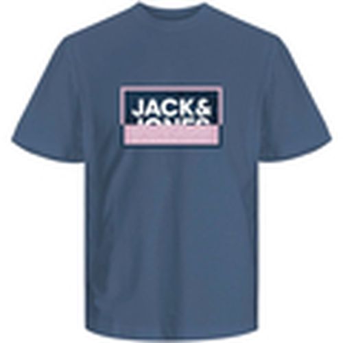 Camiseta 12259908 JCOLOGAN SUMMER PRINT TEE CREW NECK FST WINSOME ORCHID para hombre - Jack & Jones - Modalova