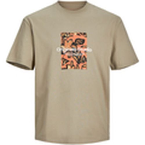 Camiseta 12261596 JORSEQUOIA TEE SS CREW NECK PLS SILVER SAGE para hombre - Jack & Jones - Modalova