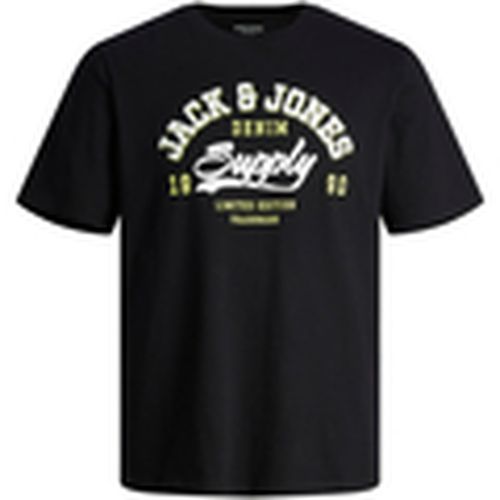 Camiseta 12246690 JJELOGO TEE SS O-NECK 2 COL SS24 SN BLACK para hombre - Jack & Jones - Modalova
