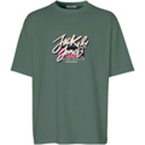 Camiseta 12255650 JORTAMPA TEE SS CREW NECK 1 FST LN LAUREL WREATH para hombre - Jack & Jones - Modalova