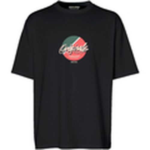 Camiseta 12255650 JORTAMPA TEE SS CREW NECK 1 FST LN BLACK para hombre - Jack & Jones - Modalova