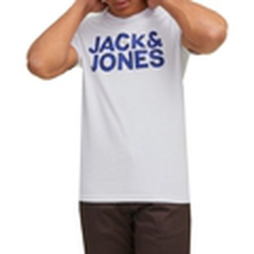 Camiseta 12191762 JJECORP LOGO TEE SS O-NECK MP NOOS WHITE para hombre - Jack & Jones - Modalova
