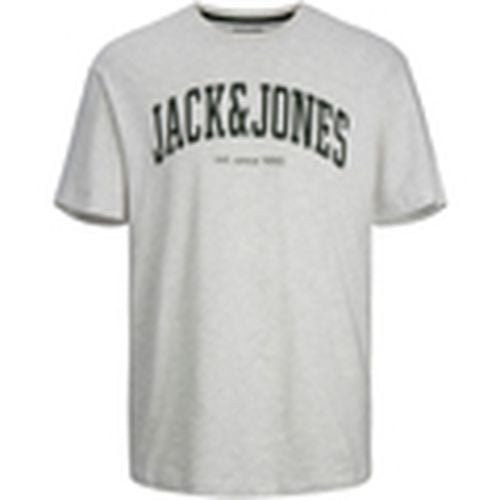 Camiseta 12236514 JJEJOSH TEE SS CREW NECK NOOS WHITE MELANGE para hombre - Jack & Jones - Modalova