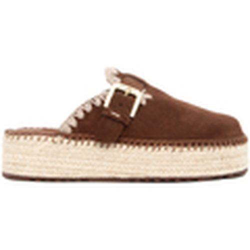 Sandalias JUTE CLOG SUEDE NUTBR para mujer - Mou - Modalova