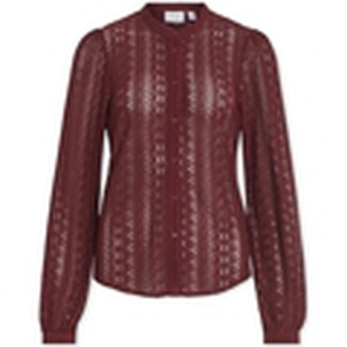 Blusa Noos Chikka Lace Shirt L/S - Cabernet para mujer - Vila - Modalova