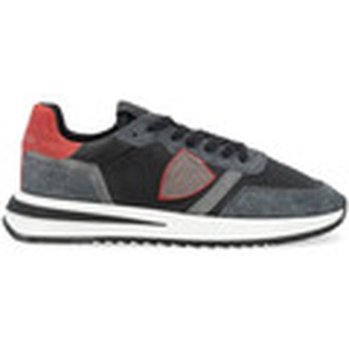 Deportivas Moda Zapatilla Tropez 2.1 en cuero azul y rojo para hombre - Philippe Model - Modalova