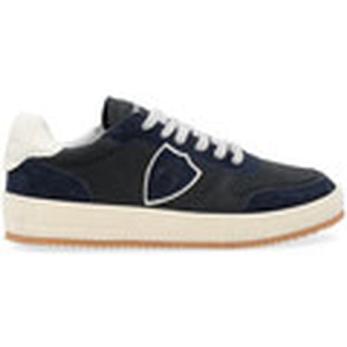 Deportivas Moda Zapatilla Bonito en cuero azul marino para hombre - Philippe Model - Modalova