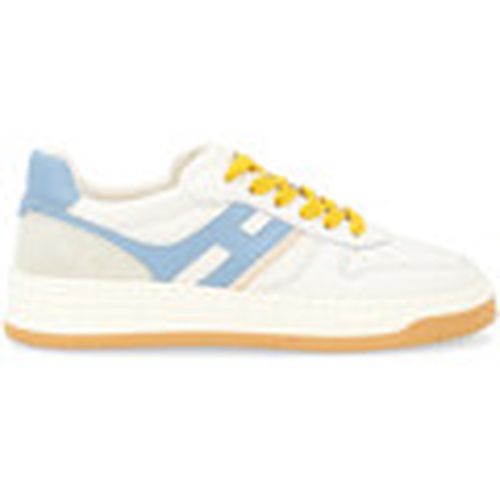 Deportivas Moda Zapatilla H630 blanco, azul y amarillo para mujer - Hogan - Modalova